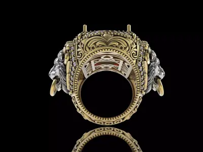 Ruby Line Ring 3D print model