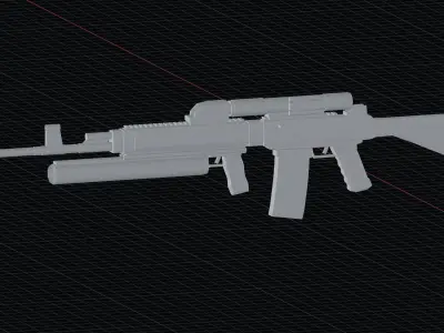 AR-25 ak - rifle Low-poly 3D model