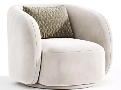 Poole Swivel Lounge Chair 3D model