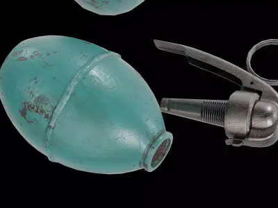French Smoke Grenade Mle 1916 Low-poly 3D model
