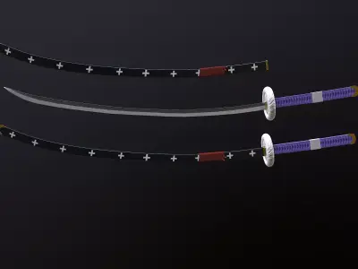 Katana Trafalgar Law Low-poly 3D model