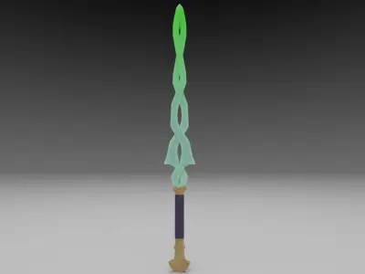 The Spiral Sword - High Poly Model  3D model