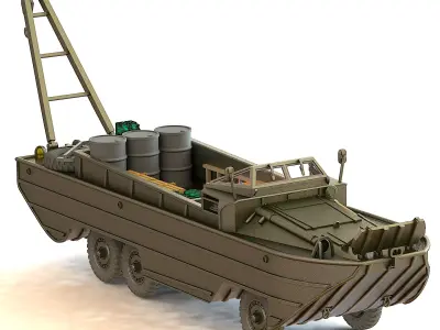 Amphibious vehicle DUKW-353  3D print model