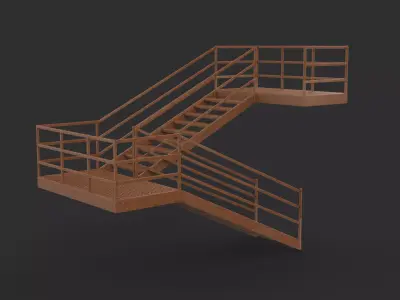 industrial staircase  3D model