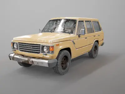 Toyota land Cruiser J60 1980-1990 aged and rusted 3D model purchase