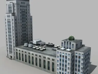 European Building 3D model Textured