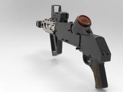 Conceptual Plasma Rifle  Low-poly 3D model