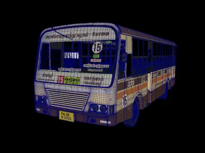 Bus Model with Texture 3D model