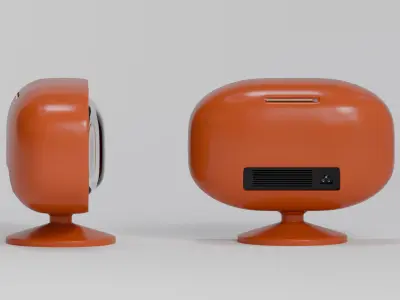 Retro TV Old Style Television 3D Model Low-poly 3D model