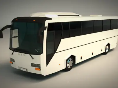 Low Poly Coach Bus 04 Low-poly 3D model