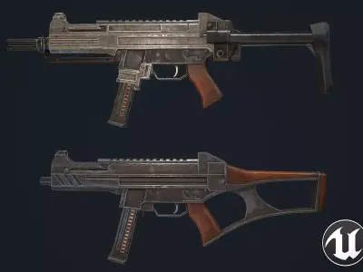 Criket gun Low-poly 3D model
