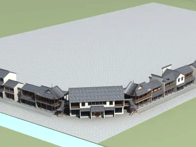 Chinese Style Architecture 3D model 17