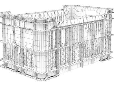 Plastic crate 05 3D model