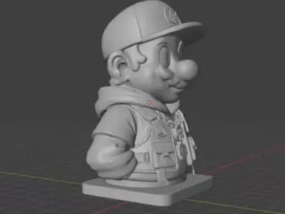 Mario Headset Holder STL   Multi Part Resin 3D print model