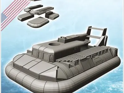 Patrol Air Cushion Vehicle PACV hovercraft - Modern WW2 WW1 Worl 3D print model