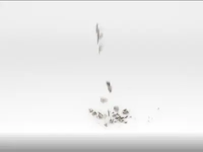 Stone Debris Fall 01 Low-poly 3D model