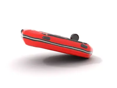 Red Inflatable Boat model pack Low-poly 3D model