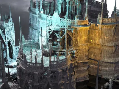 Poseidon Gods temple Kitbash extended  3D model