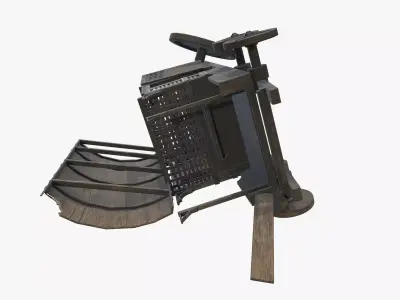 Medieval Carriage V14 Low-poly 3D model