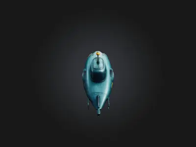 Cartoon Submarine 3D model purchase