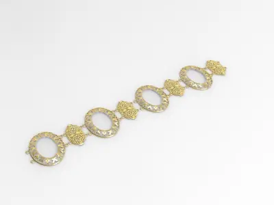 gold bracelet part 22 k c00007 3D print model