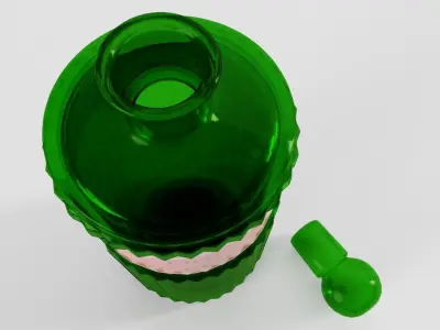 Antique Victorian Apothecary Bottle 04 3D model