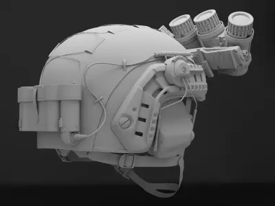 Ops Core FAST - GPNVG-18 -  Peltor Comtac - High Detail 3D model