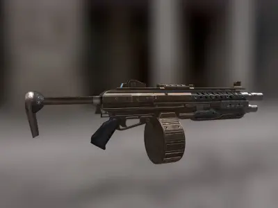 Weapon Shot Gun Low-poly 3D model