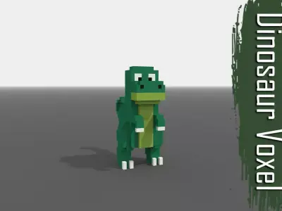 Voxel Dinosaur Low-poly 3D model purchase
