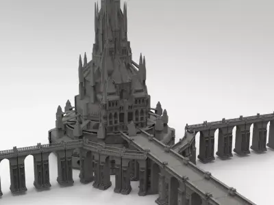 Arch Magician Tower Palace 1 3D model