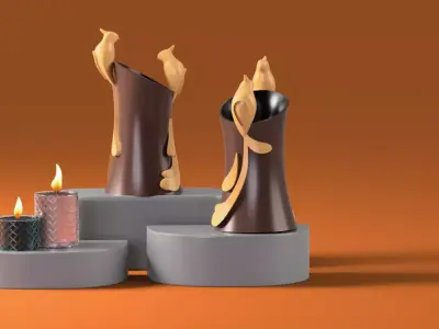 decorative candle holder 3D model purchase
