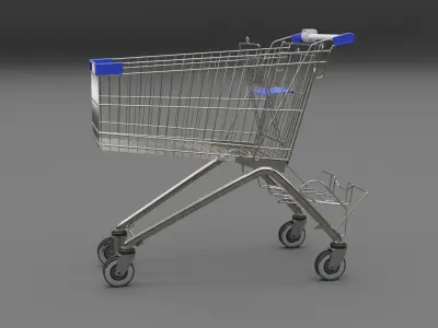 Shopping cart 3D model order