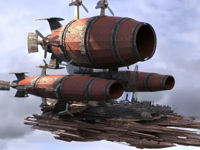 Templar Airship 1 3D model