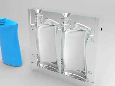 Blow Mold oil Bottle 1 litr  3D model