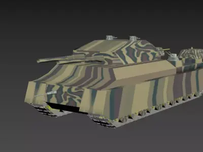 Ratte tank in camouflage 3D model