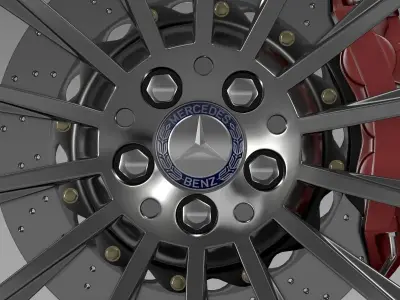 AMG Mercedes Benz S 350 wheel 3D model