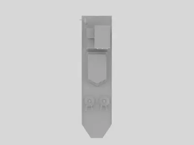 Warship Lowpoly 3D model
