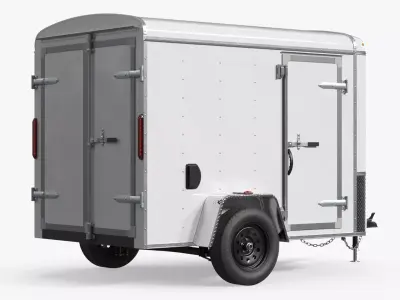 Transport Enclosed Trailer with Dual Doors 3D model