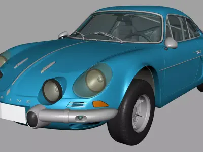 A 1970 Alpine A 110 sports car Free 3D model