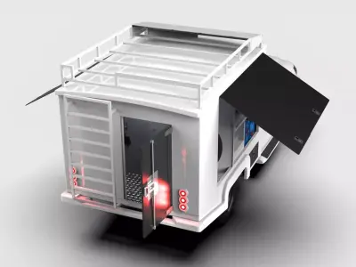 Industrial Telemetry Service Module on Pickup Chassis Editorial 3D model