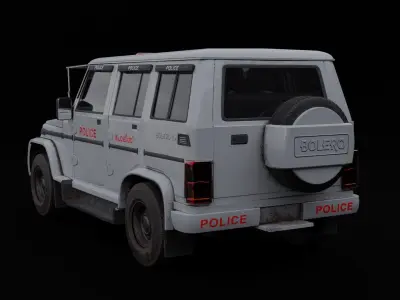 KERALA POLICE BOLERO JEEP Low-poly 3D model