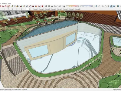 Sketchup Commercial Complex 114 3D model