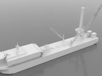 SHIP SHUJAA 2000 vessel in the Oil service  PSV segment 3D model