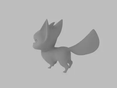 Game ready Fox Low-poly 3D model