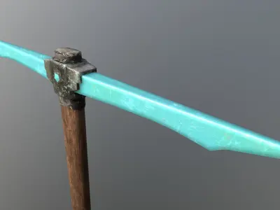 Pickaxe - Diamond Low-poly 3D model