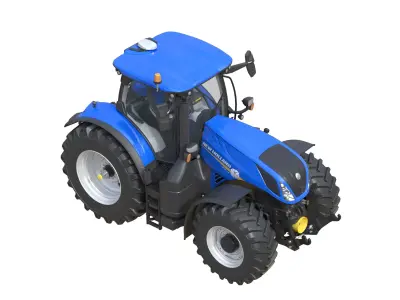 New Holland T7315 Tractor Low-poly 3D model