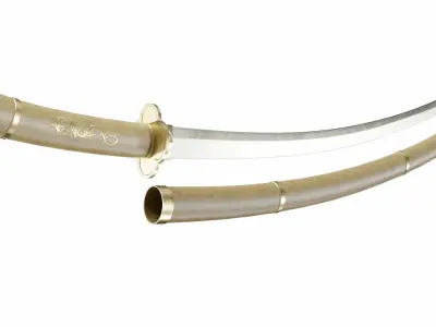 Tachi japanese samurai sword 3D model