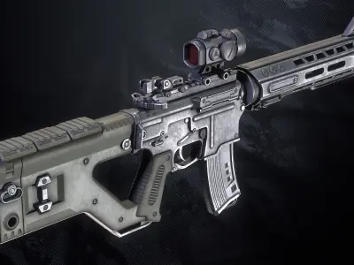 Thorn Assault rifle Low-poly 3D model