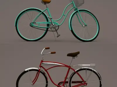 Retro bikes 3D model