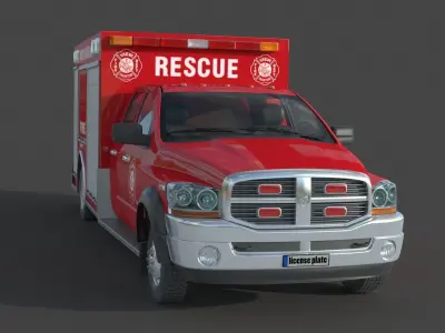  Dodge Ram 1500 Fire 3D model